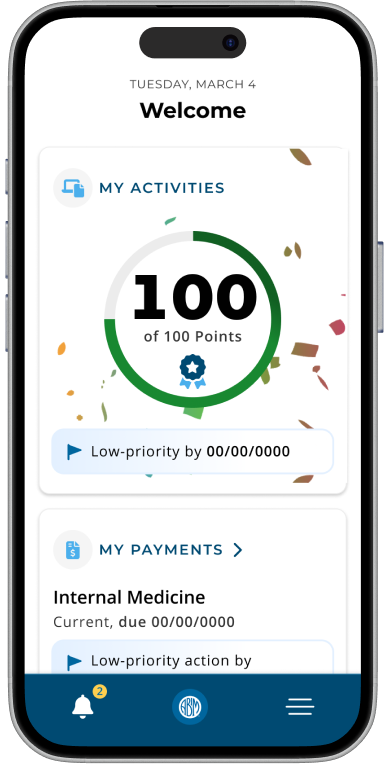 screenshot of ABIM app on home screen