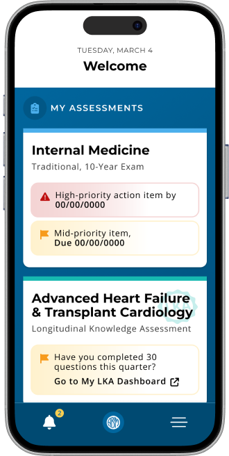 screenshot of ABIM app on home screen