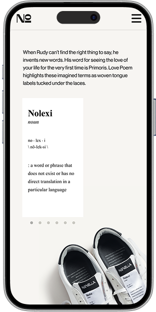 screenshot of Novella website